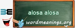 WordMeaning blackboard for alosa alosa